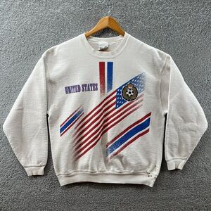 CYRK Sport Vintage 1992 United States Soccer Team White Crewneck Adult Size